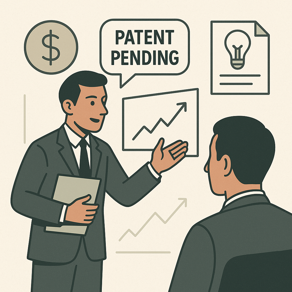 Investor pitch patent illustration